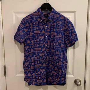 J.Crew Mens Short Sleeve Button Down Medium